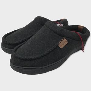 Dearfoams Men's Wool Blend Clog Slippers M 9-10 Memory Foam Comfort Slip On NIB